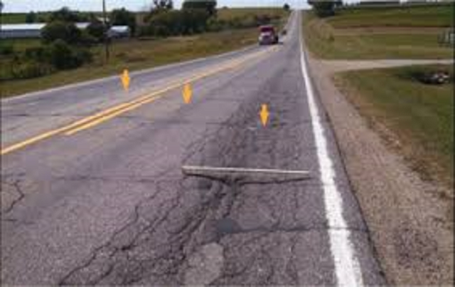 Rutting High - Высокий уровень колейности дороги глубиной более 25 мм. 